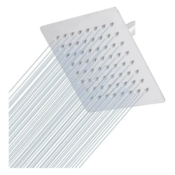 Orret Home 25x25 Cm 304 Paslanmaz Çelik Tepe Duşu - Geniş Kare Duş Başlığı, Sabit Tepe Duş Başlığı, Handshower Uyumlu, Modern ve Dayanıklı Duş Sistemi Parçası (Kare)