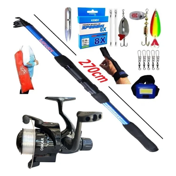 Oslo Turna Tele Spin Olta Takımı Seti Piranha Travel 270Cm 50-150Gr Oskar Cb640