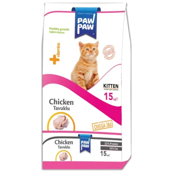 Paw Paw Kitten Tavuklu 15 kg Yavru Kedi Maması
