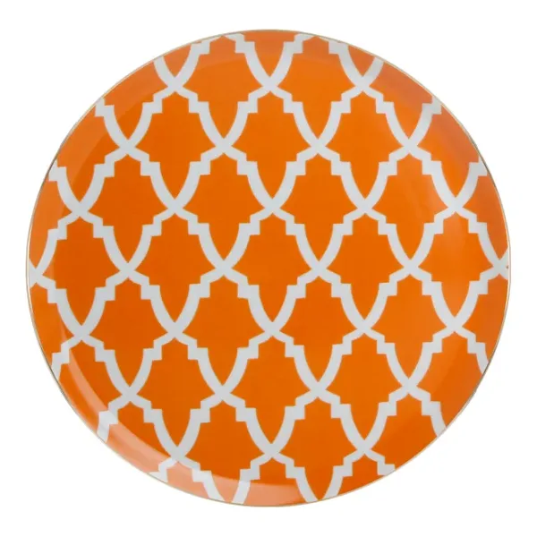 Porland Morocco Desen 3 Turuncu 28 cm Düz Tabak