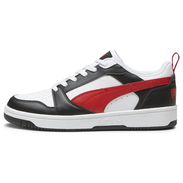Puma Rebound V6 Low 392328-04 Beyaz-Kırmızı-Siyah Spor Ayakkabı