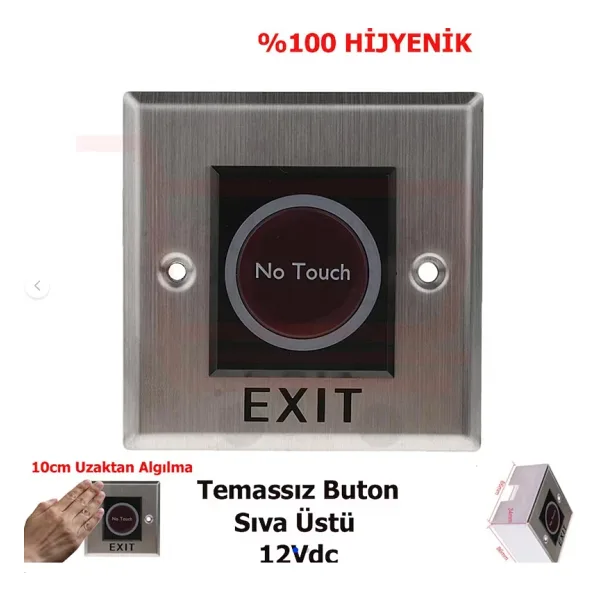 Temassız No Touch Kapı Açma Çıkış ButonuSıva Altı