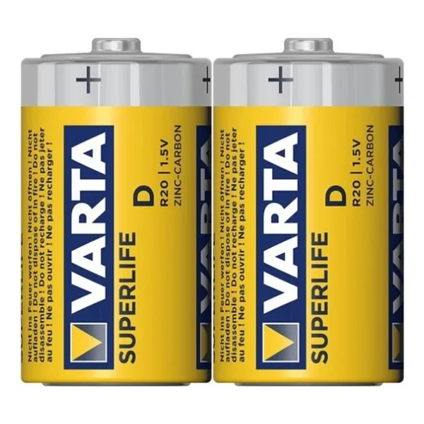 Varta Superlife 2'li Çinko D Büyük Pil