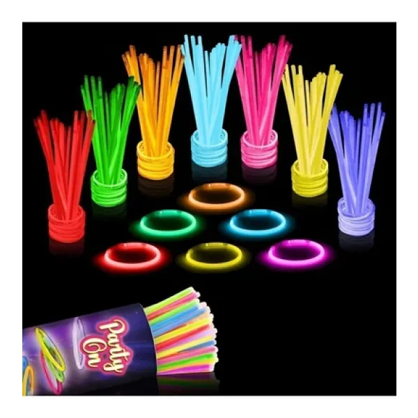 VIP KALİTE 100 ADET GLOW STİCK IŞIKLI FOSFOR ÇUBUK NEON PARTİ IŞIKLARI IŞIKLI BİLEKLİK IŞIKLI KOLYE IŞIKLI ÇUBUK