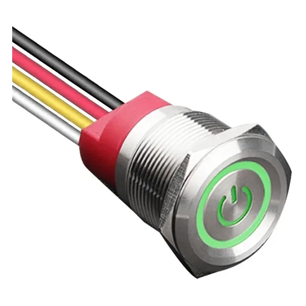 WD22T-P2-EC 22mm Dokunmatik Touch Metal Buton - Yeşil