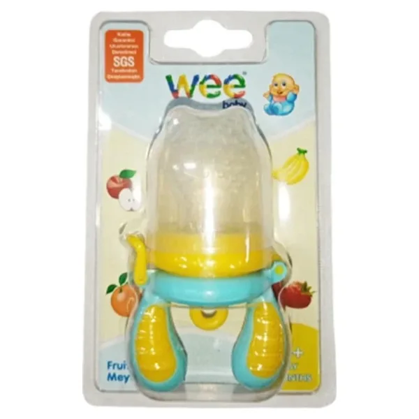 Wee Baby Meyve Sebze Süzgeci 4+Ay Kod207 Sarı Turkuaz