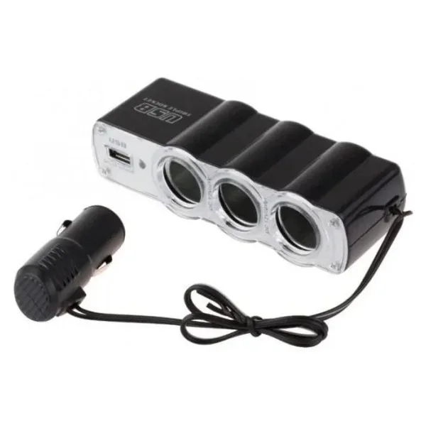WF-0120 3'lü USB'li Çakmaklık Çoklayıcı