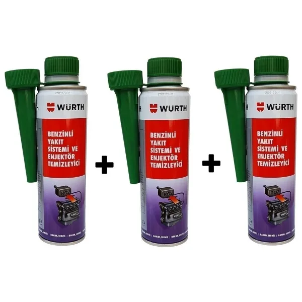 Würth Benzinli Enjektör Temizleyici 300 ml Yeni Tarihli 3 ADET