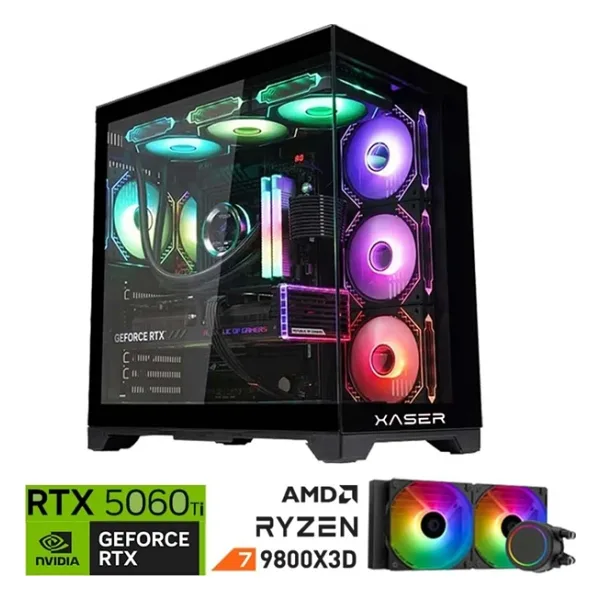 Xaser Lexus X530 Ryzen 7 9800X3D 32GB Ddr5 Ram 2tb M.2 Nvme SSD 8gb RTX5060 Ti Sıvı Soğutmalı Oyuncu Bilgisayar