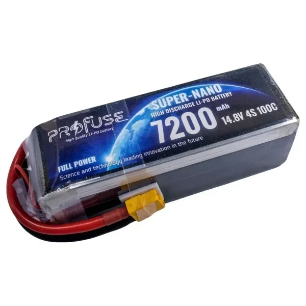 14.8V 4S 7200mAh 100C Lipo Batarya