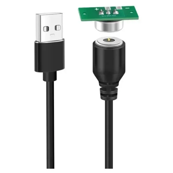 2-Pin 10mm Kablolu PCB'li Pogo Pin Manyetik Konnektör Takımı - USB Soketli
