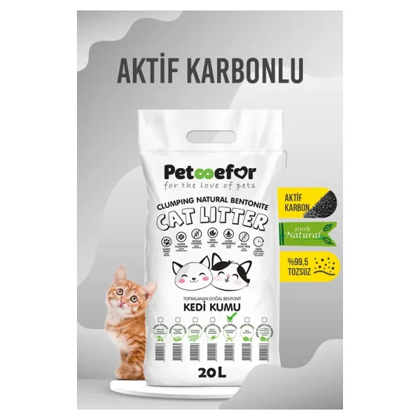 20 Lt Aktif Karbonlu Kedi Kumu