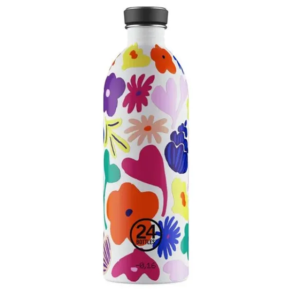 24 Bottles Urban Bottle Acqua Fiorita Paslanmaz Çelik Su Şişesi 1000 ml - Renkli