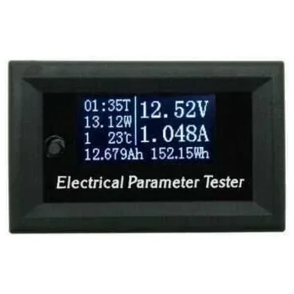 33V 3A 7in1 Dijital Voltmetre Ampermetre - Zaman Sıcaklık Watt Ölçer