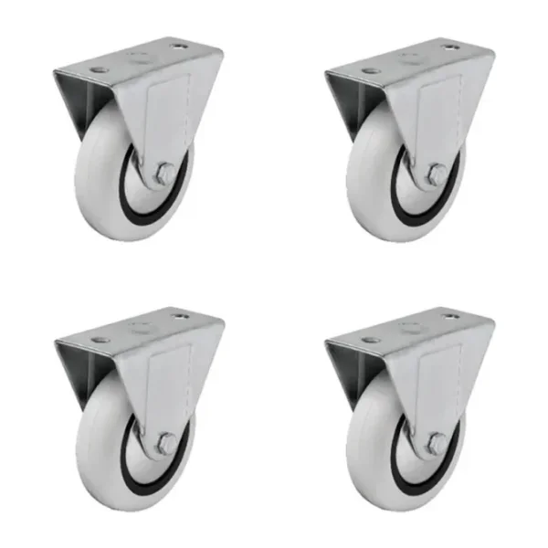 4 Adet Hts Sabit Tablalı Mobilya Tekeri Tekerlek Çap : 74 mm Kod : 355