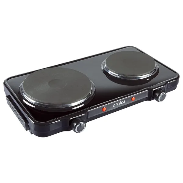 Arnica Duo GH25040 Siyah İkili Elektrikli Ocak