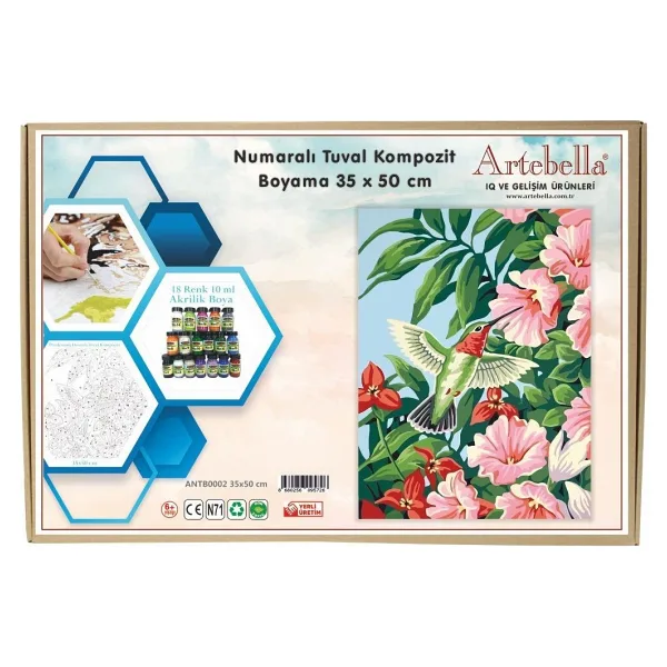 Artebella Numaralı Tuval Kompozit Boyama Antb0002 "Bahçe" 35X50 C