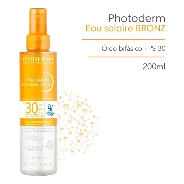 Bioderma Photoderm Bronz Sun Protective Water 200 ml 30 Faktör Bronzlaştırıcı Güneş Suyu