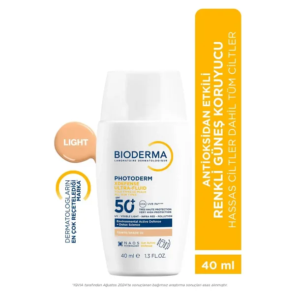 Bioderma Photoderm XDefense Ultra Fluid Light 40 ml 50 Faktör Renkli Güneş Kremi