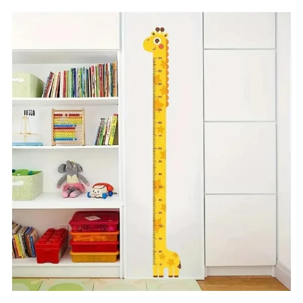 Çocuk Odası Dekoru için Sevimli Sarı Zürafa Boy Ölçüsü Sticker