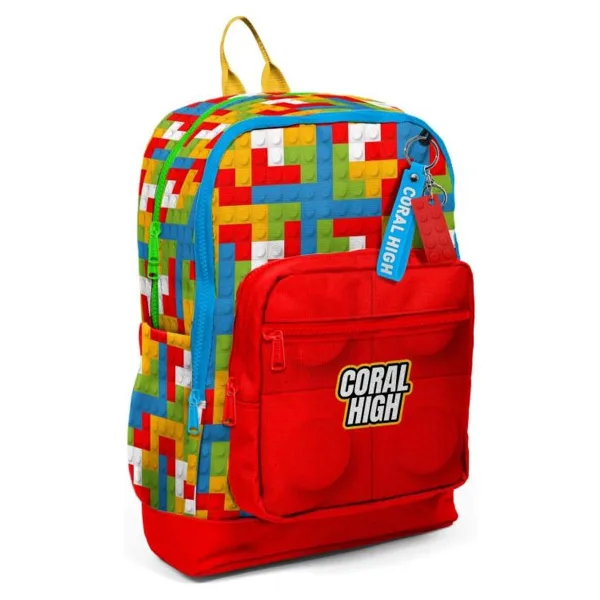Coral High 23775 Blok Desenli Okul Sırt Çantası