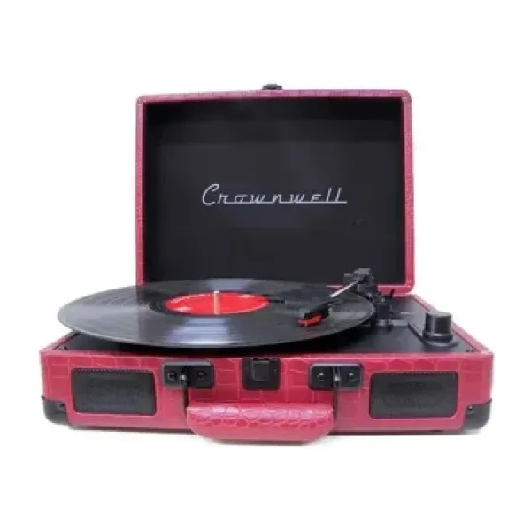 Crown Well Turntable CW002-BL Siyah Çantalı Pikap