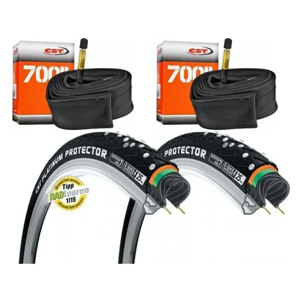 CST Cst Platinum Protector Zırhlı 700x35 Bisiklet Lastik Seti Çok Renkli