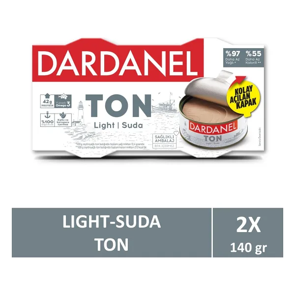 Dardanel Ligtht Ton Balığı 2x140 gr - 1 Adet