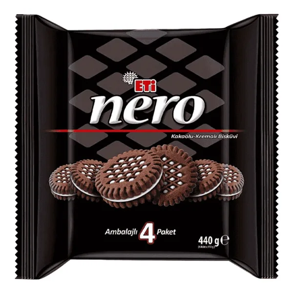 Eti Nero Kakaolu Kremalı Bisküvi 4x110 gr