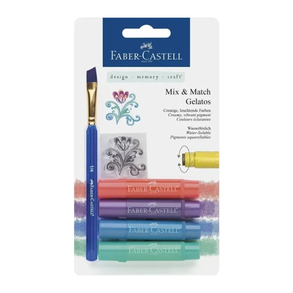 Faber-Castell Gelato Metalik Renkler 4'li Mum Boya