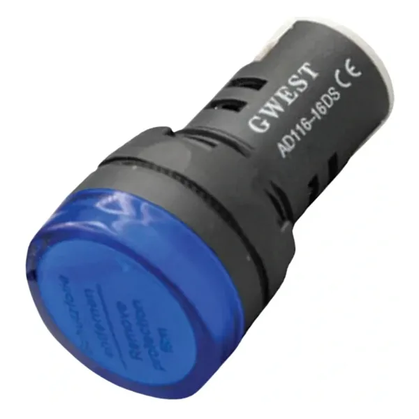 Gwest 16-M 16mm Mavi Ledli Sinyal Lambası 220V