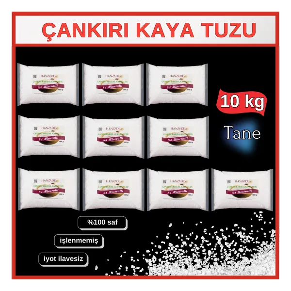 Hanzade Bitkisel 84 Mineralli Çankırı Kaya Tuzu 10 kg