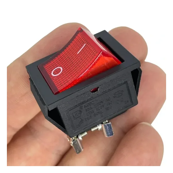 IC-104C Vida Bacak Geniş Işıklı Anahtar ON-OFF 4P 220V