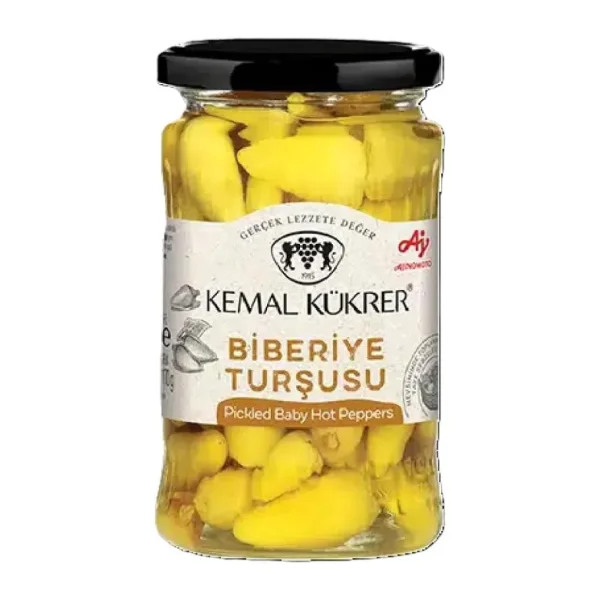 Kemal Kükrer Biberiye Turşusu Cam Kavanoz 350 cc
