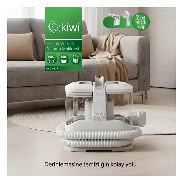 Kiwi KCC-4317 Beyaz Koltuk ve Halı Yıkama Makinesi