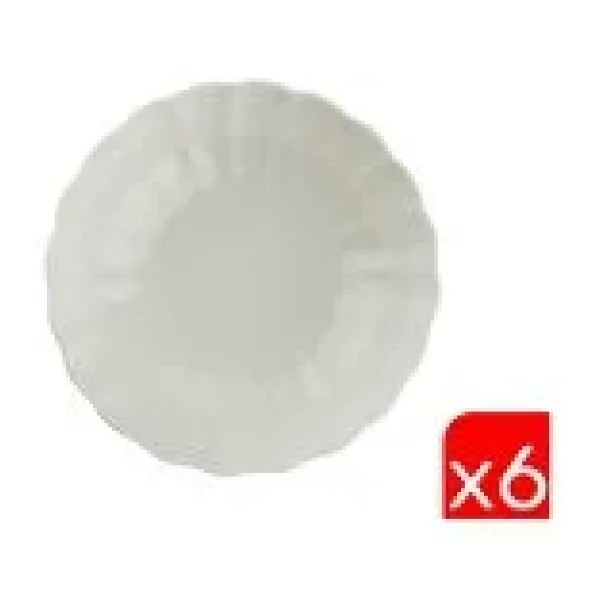Kütahya Porselen Bone Luz Krem Çorba Kasesi 15CM 6 Lı - 15 cm