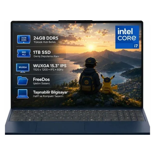 Lenovo Ideapad Slim 3 15IRH10 83K10061TR i7-13620H 24 GB 1 TB SSD UHD Graphics 15.3" WUXGA Notebook