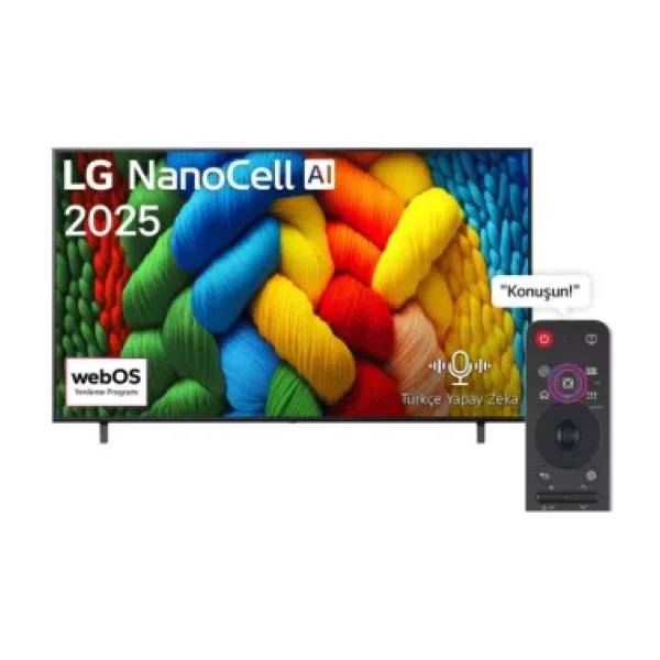 LG NanoCell 75NANO80A6B 4K Ultra HD 75" 190 Ekran Uydu Alıcılı webOS Smart LED TV
