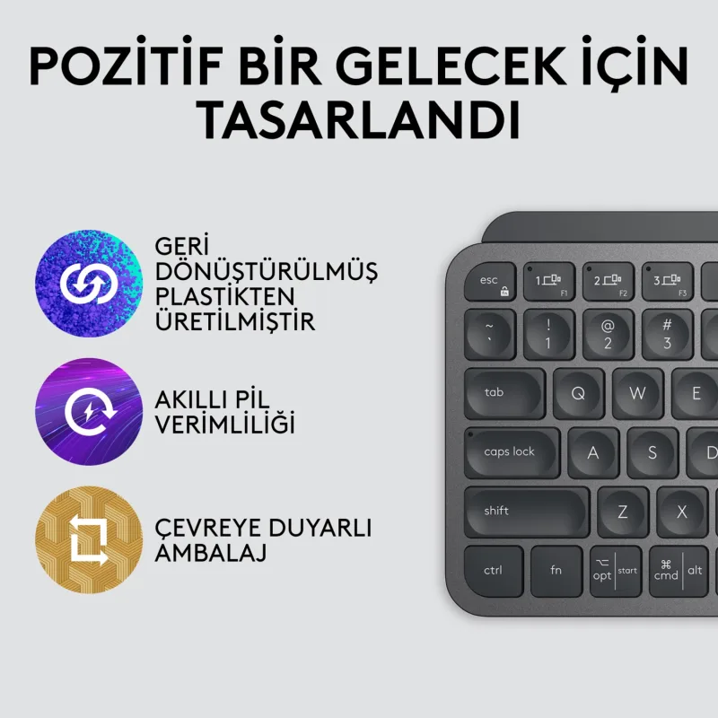 Logitech Mx Keys Mini 920-010504 Tkl Q Kablosuz Klavye - Görsel 5