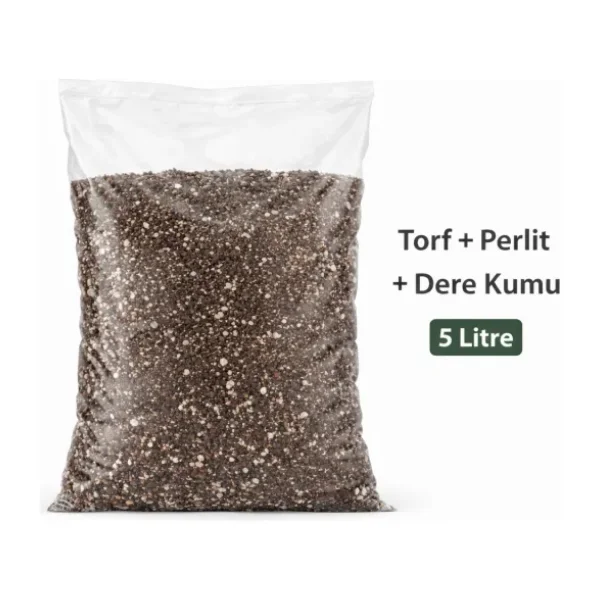 Lotus Botanik Çiçek Toprağı Özel Karışım - Torf + Perlit + Dere Kumu Karışımı - 5 Litre