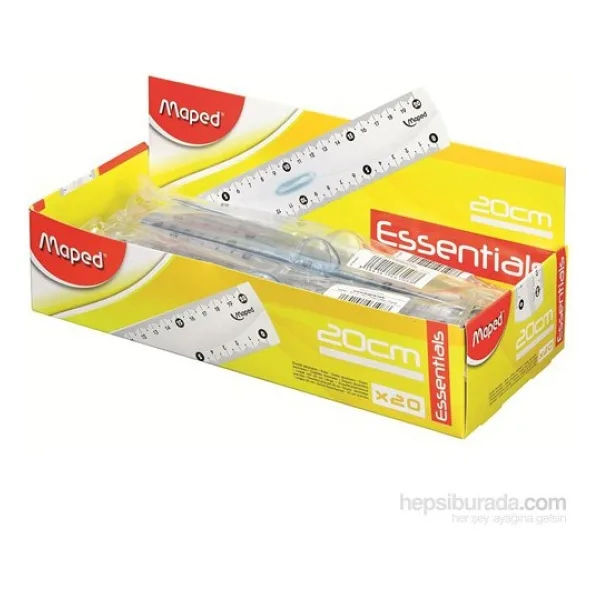 Maped 20 cm Çift Desimetre Plastik Cetvel