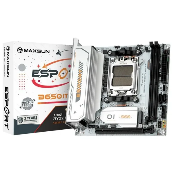 Maxsun eSport B650ITX Wi-Fi Ice AMD AM5 DDR5 Mini-ITX Anakart