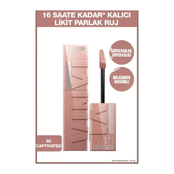 Maybelline New York Super Stay Vinyl Ink Parlak Likit Ruj