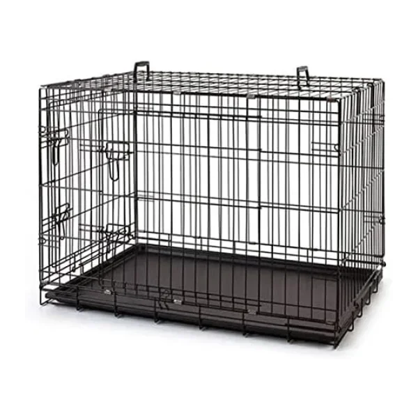 Metal Kedi Köpek Kafesi 120x75x84cm Siyah