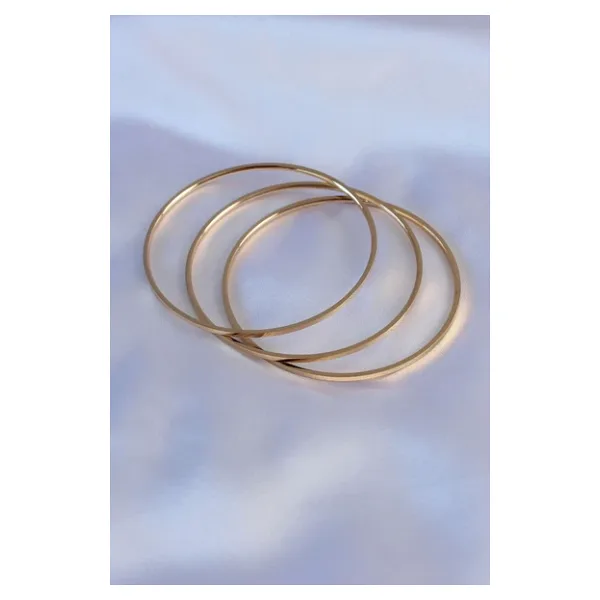 Mey İthalat 316L Çelik Gold Renk Ajda Model Kadın 65 Mm Bilezik