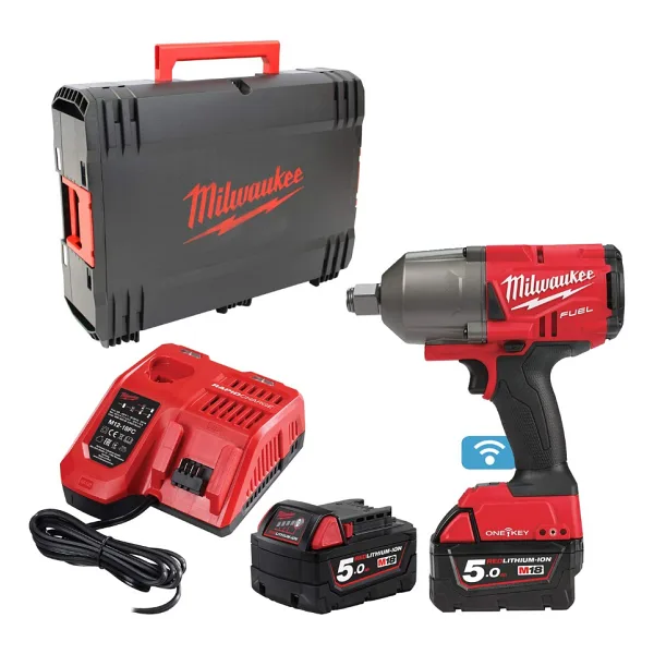 Milwaukee M18 ONEFHIWF34-502X One-Key 18 V Çift Akülü 5 Ah Darbeli Somun Sıkma Makinesi