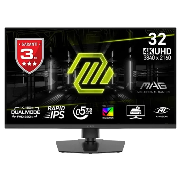 MSI MAG 322URDF E16 31.5" 0.5 ms 4K 160 Hz - Full HD 320 Hz IPS Oyuncu Monitörü