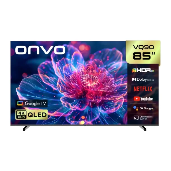 Onvo 85VQ90F2UA 4K Ultra HD 85" 216 Ekran Uydu Alıcılı Google Smart QLED TV