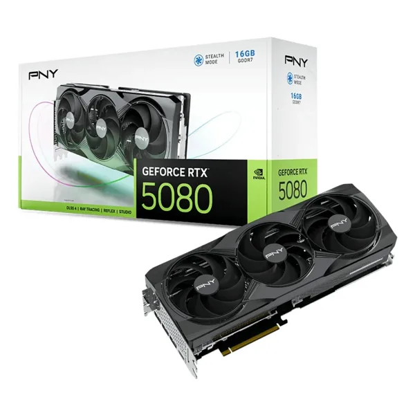 PNY VCG508016TFXPB1 GEFORCE RTX5080 16GB GDDR7 256Bit 3xDP/1xHDMI