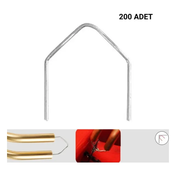 Prolektro 200 Adet 0,8 mm V Tip Plastik Kaynak Zımba Teli